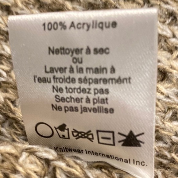 JOHN + JENN Women's Cardigan Sweater L/G Tan Marled Knit Open Front - Picture 7 of 7